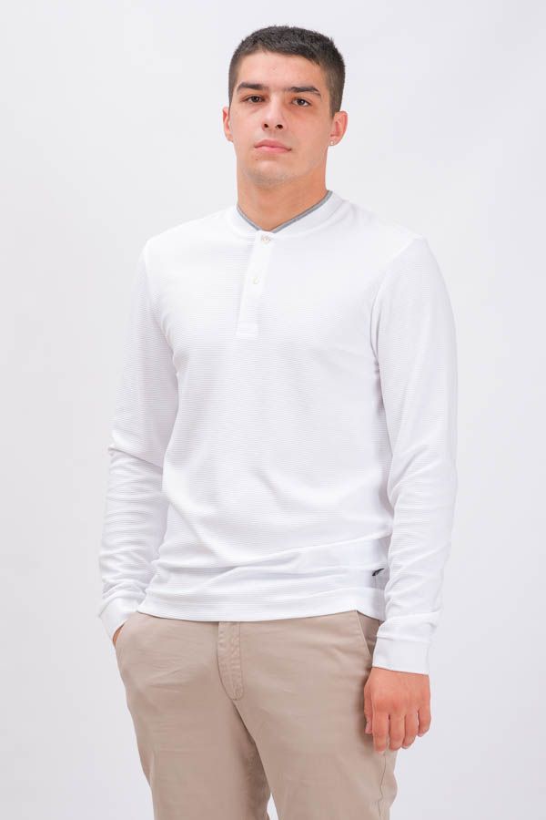 Boss Polo Shirt, Slim Fit, Pima Cotton, White A1037