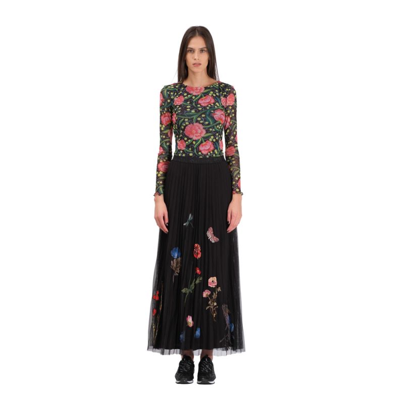 Desigual Slim Floral Bodysuit Black A1396 - Astra&Borovo