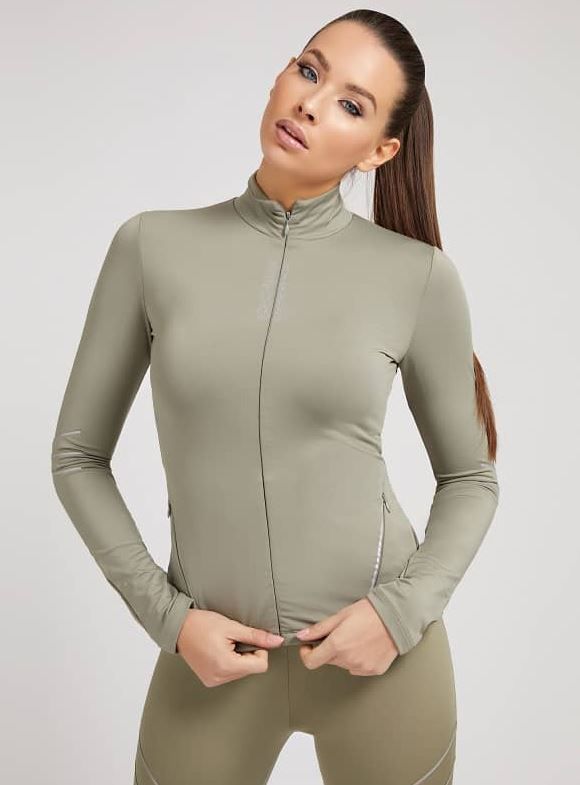 GUESS Zenska dukserica maslinasta A2220