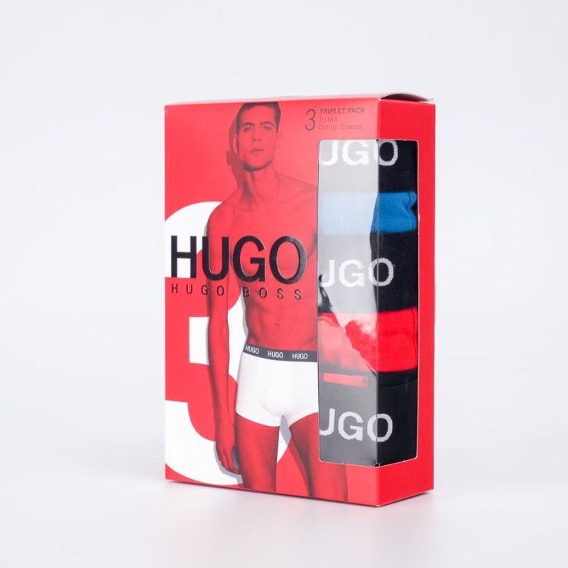 Hugo Three-Pack Of Stretch-Jersey Trunks With Logo Waistband Multicolor A2681