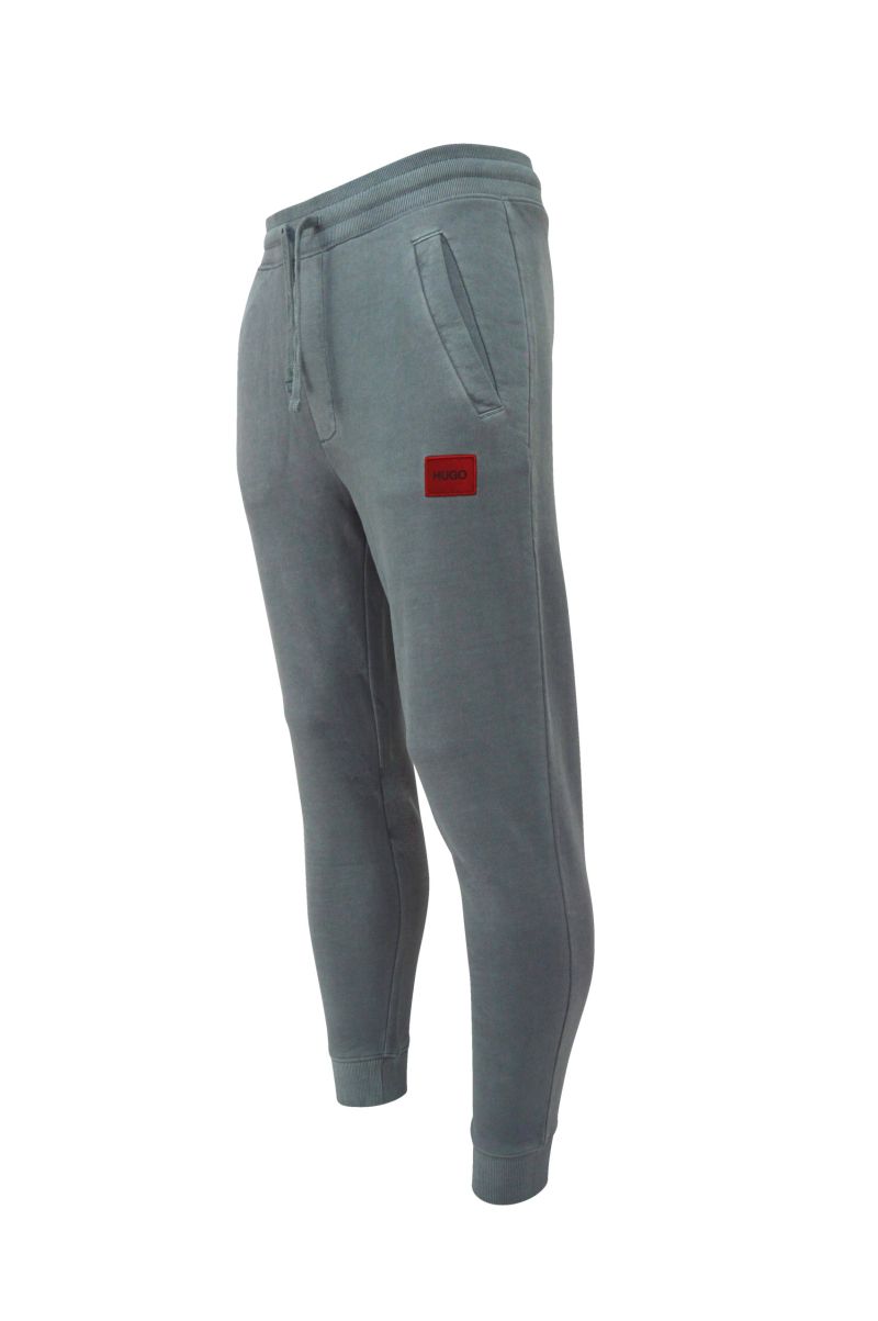 Hugo Tracksuit Bottoms In Terry Cotton With Red Logo Labelcuffed Tracksuit Bottoms In Org A2701