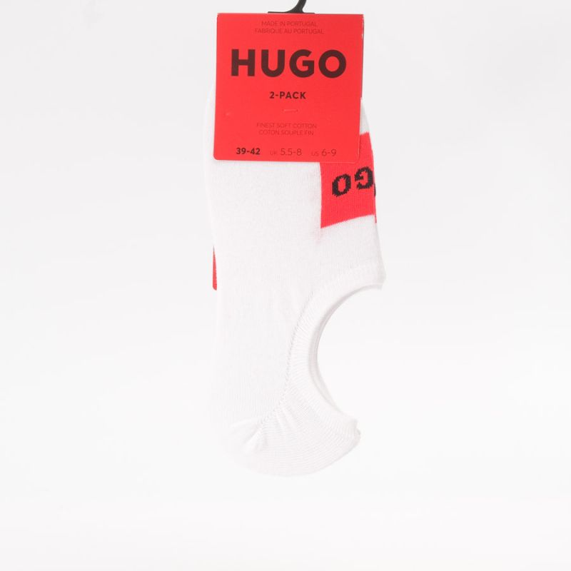 Hugo Hosiery  2P Low Cut Label Cc White C3079