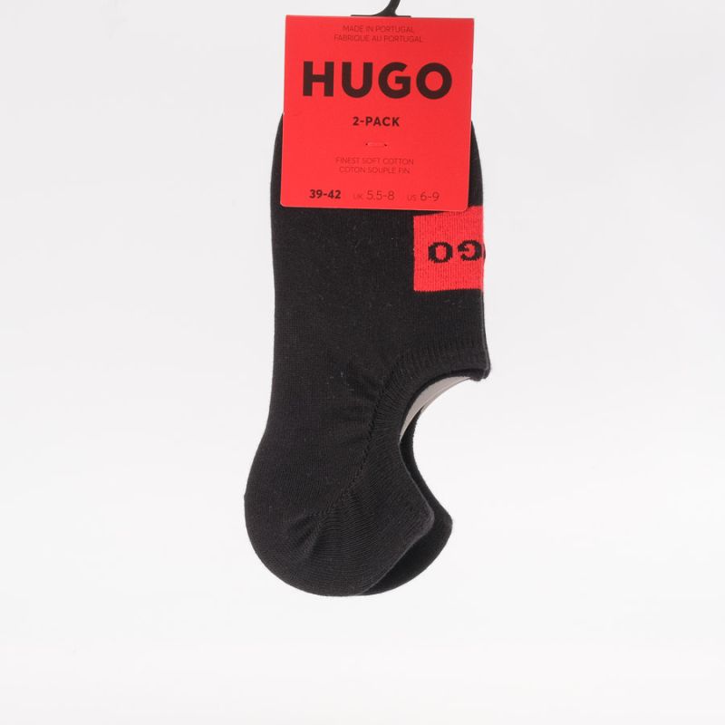 Hugo Hosiery  2P Low Cut Label Cc Black C3080