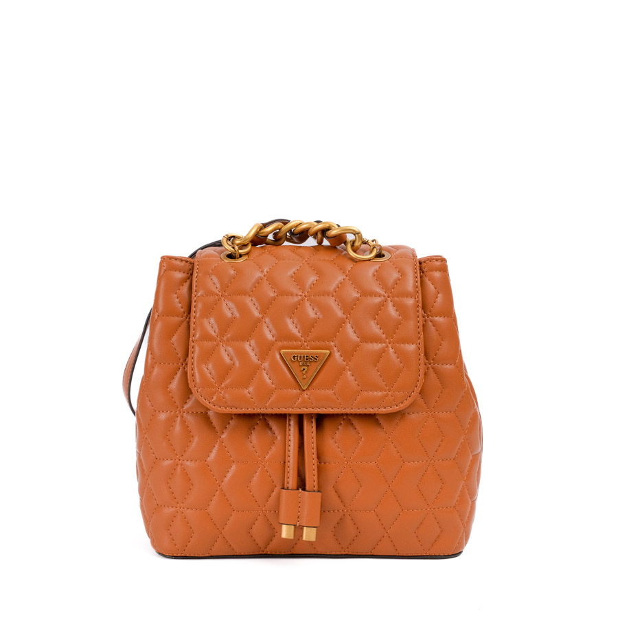 GUESS Elenia Flap Backpack Cognac C6361