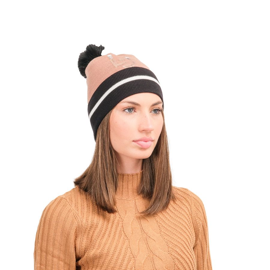 LIU JO Berretto Maglia Pinksand/Lt.Ivory/Ne D2870