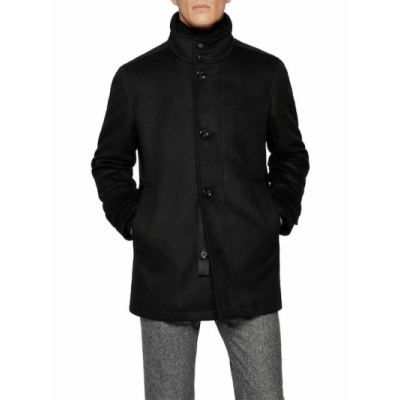 Jacket, Wool-Cashmere Padded, Black