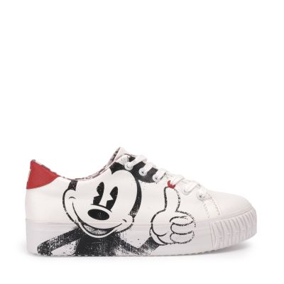 Sneakers Mickey Mouse Illustration White