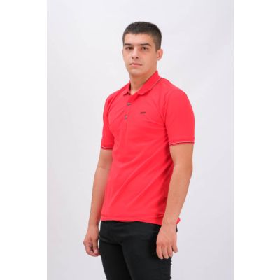 Slim-Fit Polo Shirt In Stretch-Cotton Pique Red