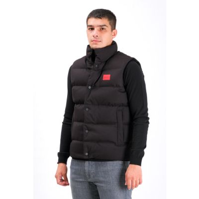 Slim-Fit Padded Gilet In Water-Repellent Fabric Black