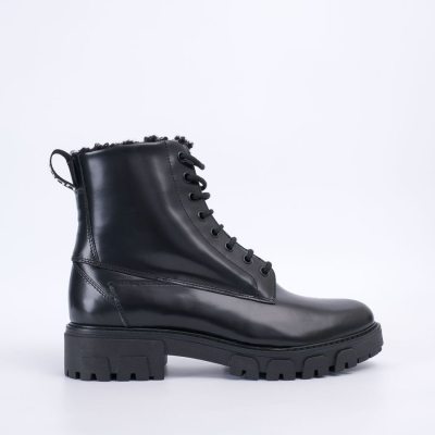 Women'S Black Leather Boots Black
