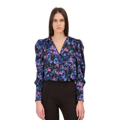 Blouse Bodysuit With Floral Print