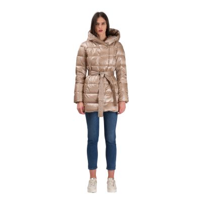 Hooded Down Jacket Champagne/Python
