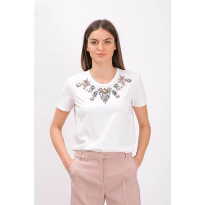 Cinzia T-Shirt With Jewel White