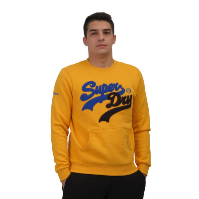 Varsity Sweatshirt With Patches Yellow