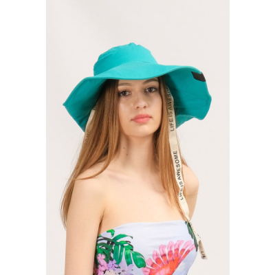 Hat Wide Colors/Green Water