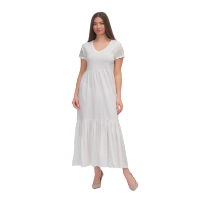 Jersey White Alyssum Dress