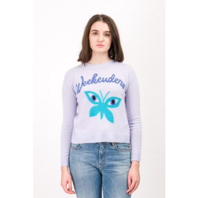Sweater Agami Dis. Farfalla Base Azzurro