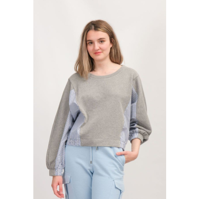 Darwin Medium Gray Patterned Sweatshirt