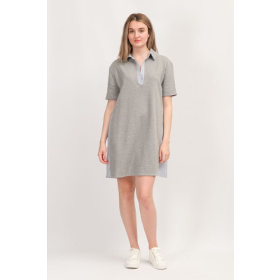 Darsi Medium Gray Patterned Jersey Dress