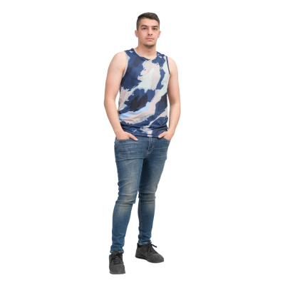 Sports Tops Run Vest Abstract Camo Large