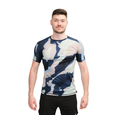 Sports Tops Run Ss Tee Abstract Camo Large