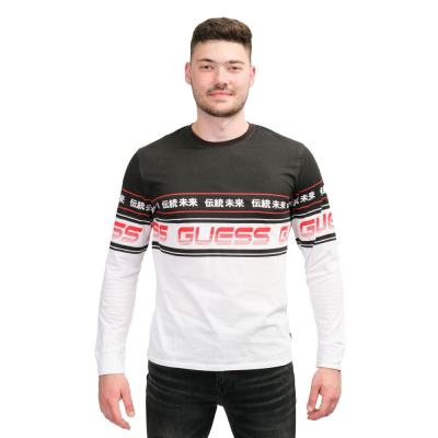Ls Bsc Racer Stripe Tee Pure White