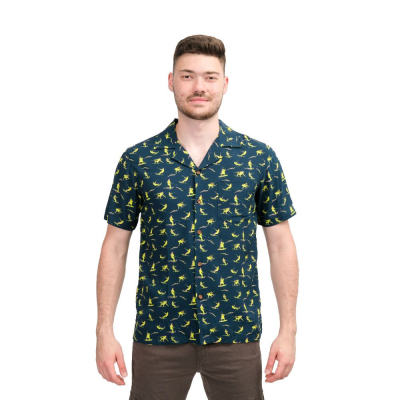 Ss Bowling Shirt Surf Print