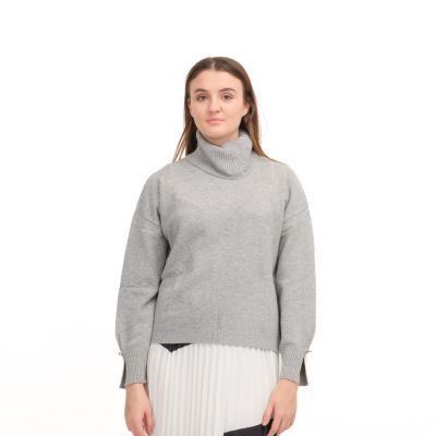 M L D V Soft Vis Closed Sweater Dark Gray Melange