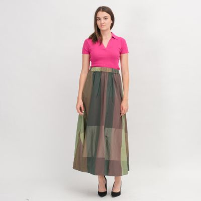 Matrigna Skirt Pastel Green Pattern