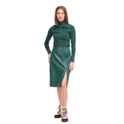 Setora Leather Skirts Open Green