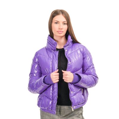 Imbottito Shiny Jacket Corto Ultra Violet